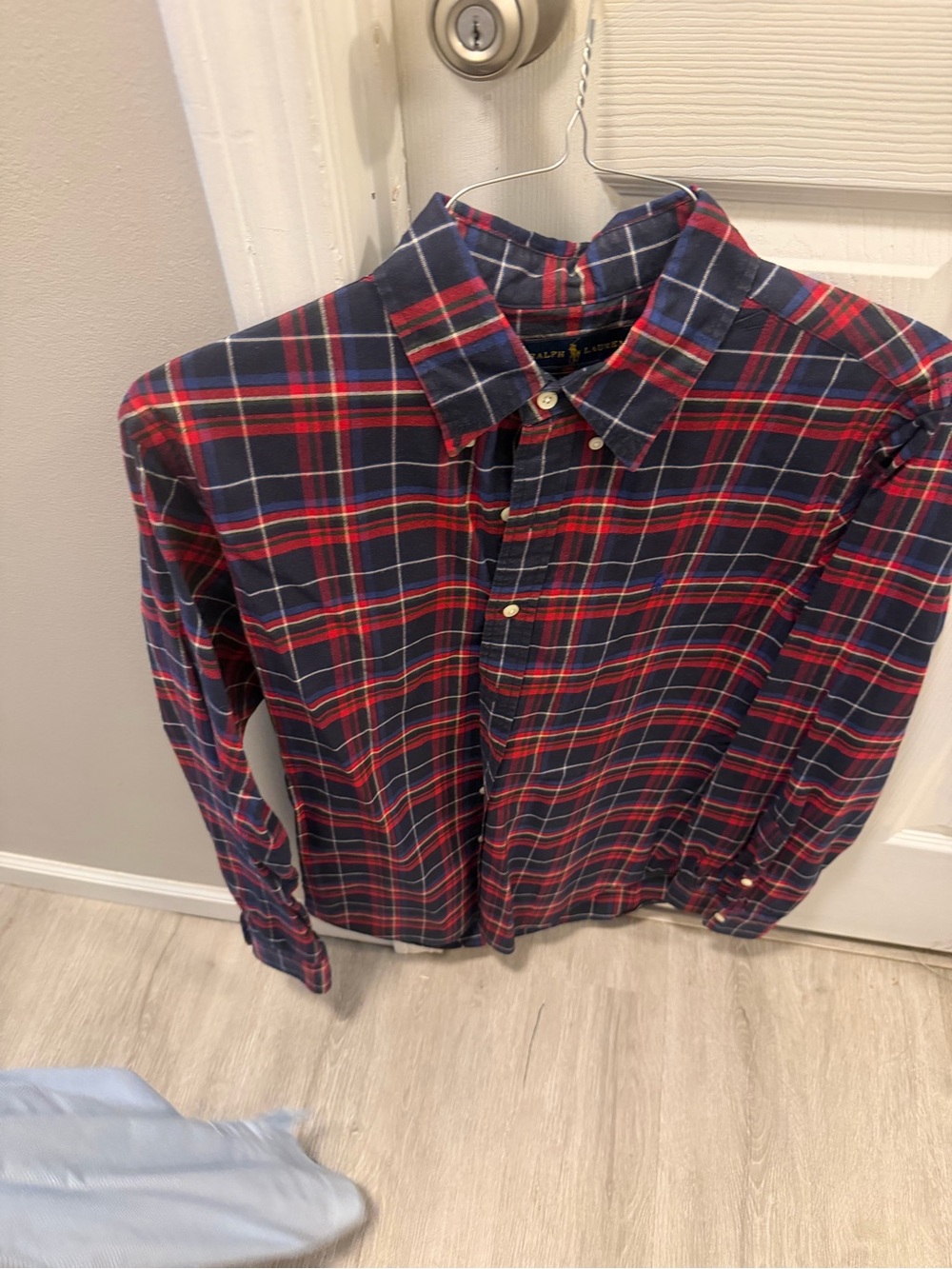Ralph Lauren Red & Navy Plaid Button-Down Shirt